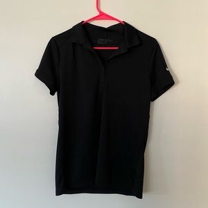 Nike Golf Ladies Polo Black Size Large DriFit